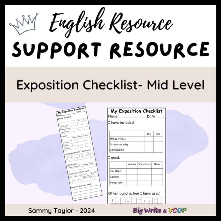 Exposition Checklist – Mid Level