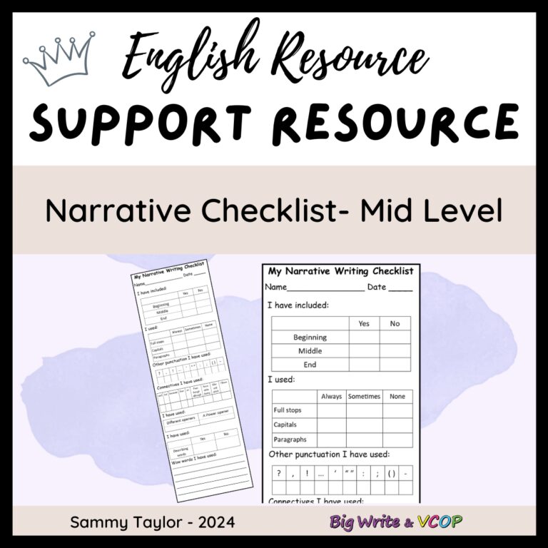 Narrative Checklist – Mid Level