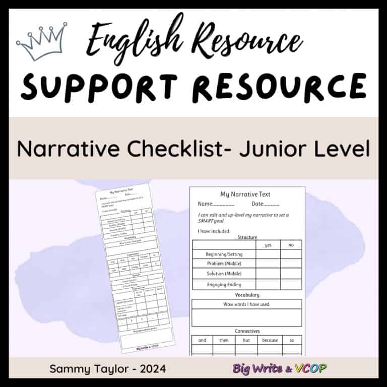 Narrative Checklist – Junior Level