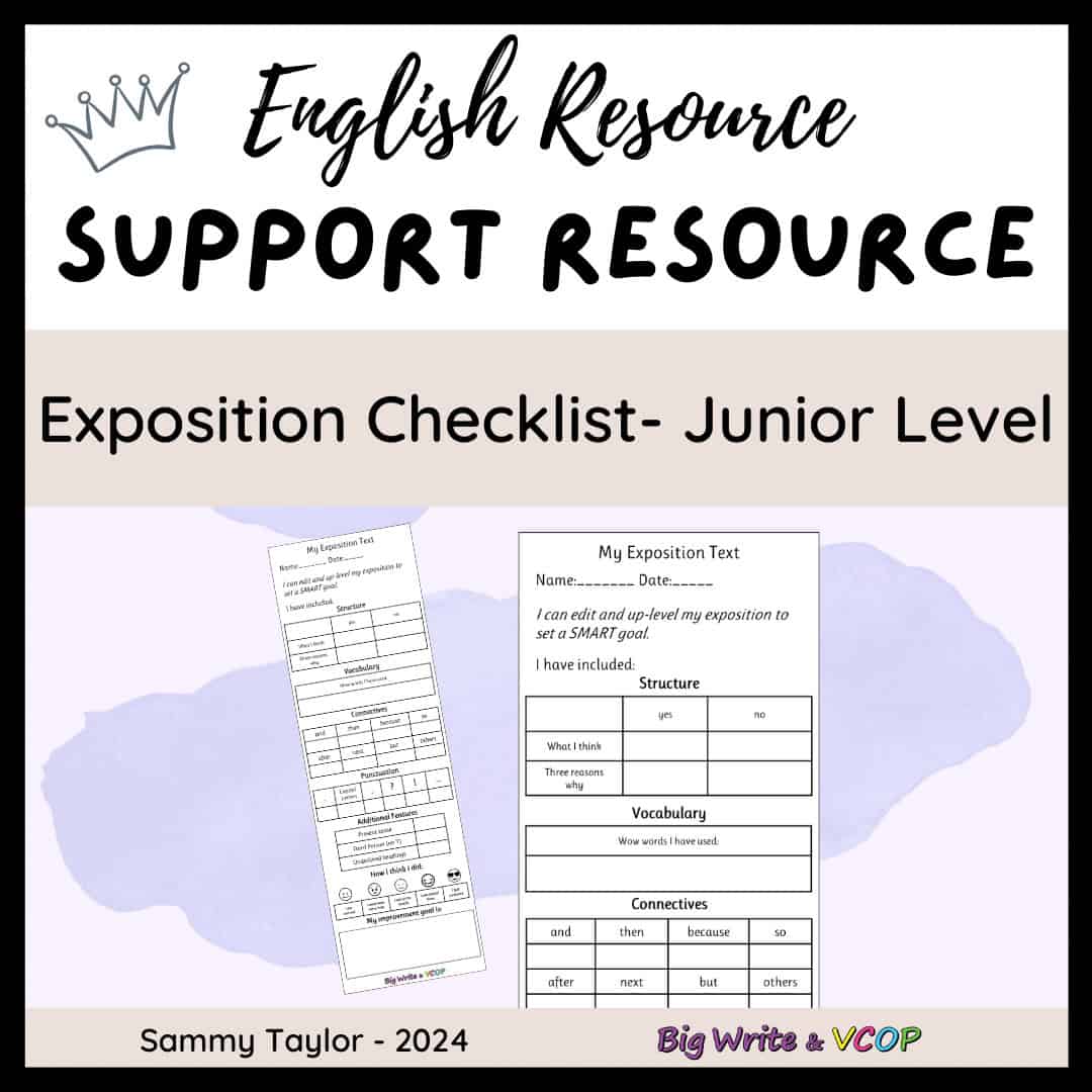 Exposition Checklist – Junior Level