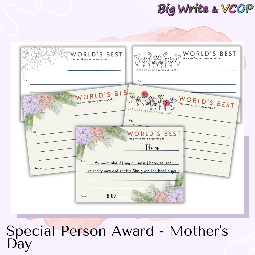 Mother's Day/Special Person's Award