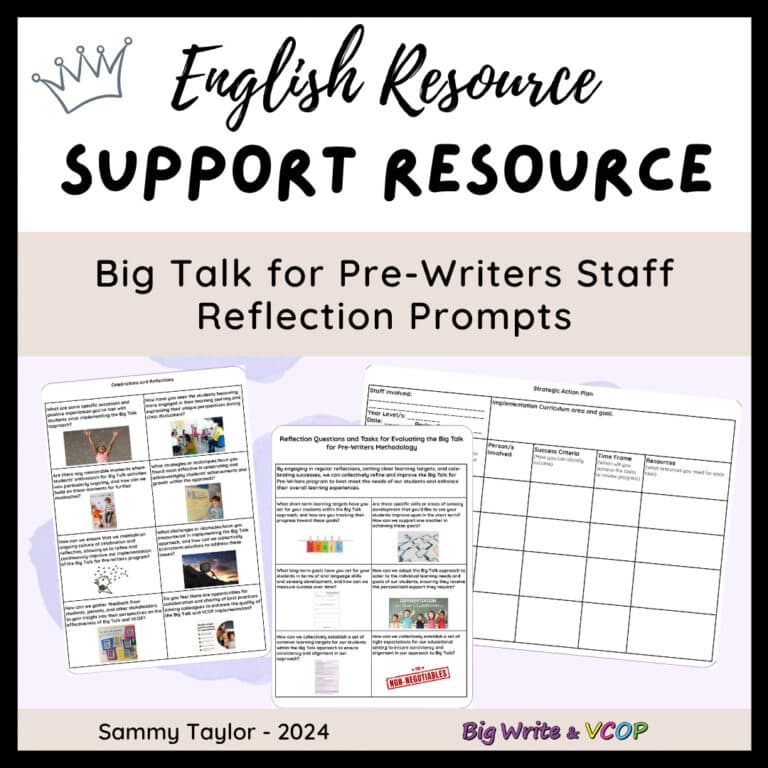 Staff Reflection for Implementing Big Talk for Pre-Writers