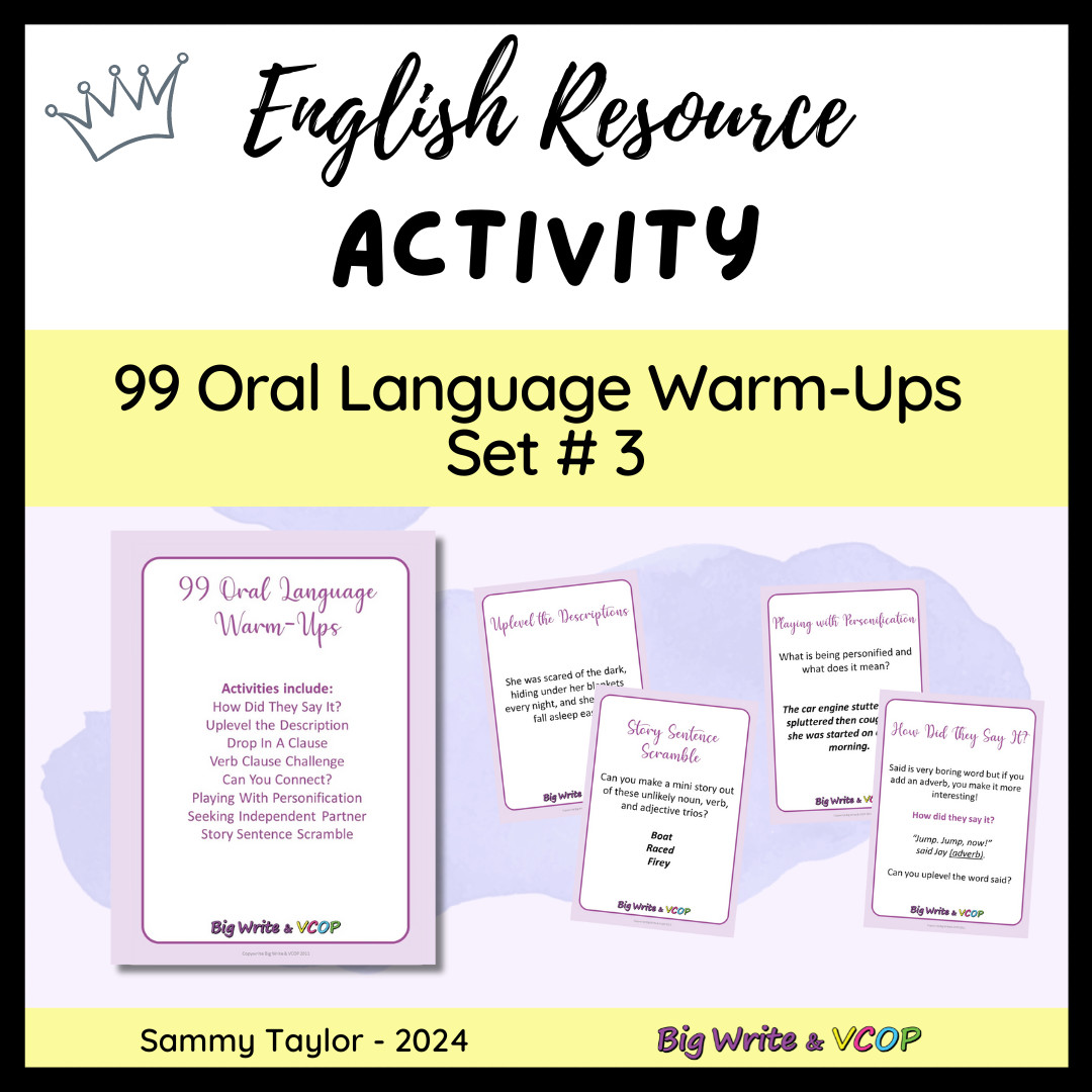 99 Oral Language Warm-Ups #3