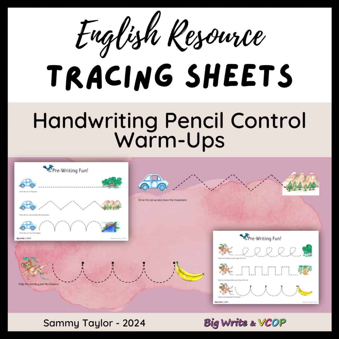 Handwriting Warm-Ups Tracing Sheets