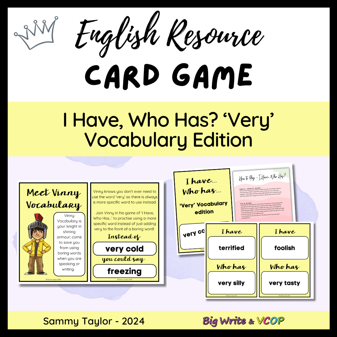 I Have, Who Has- Not Very Vinny Vocabulary Edition