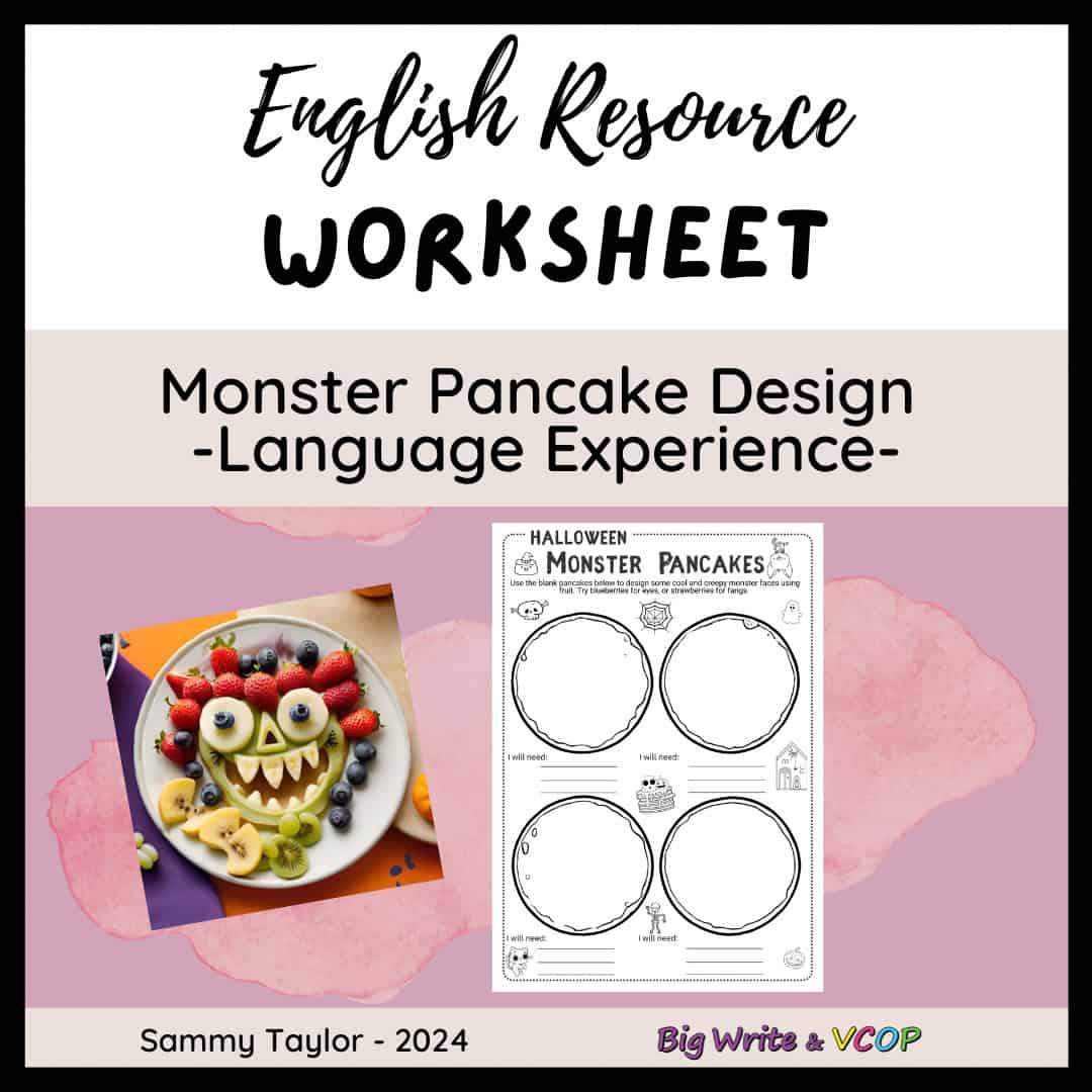 Language Experience - Monster Pancake Design Activity