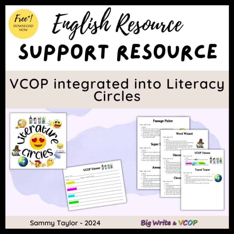 VCOP Integrated into Literacy Circles