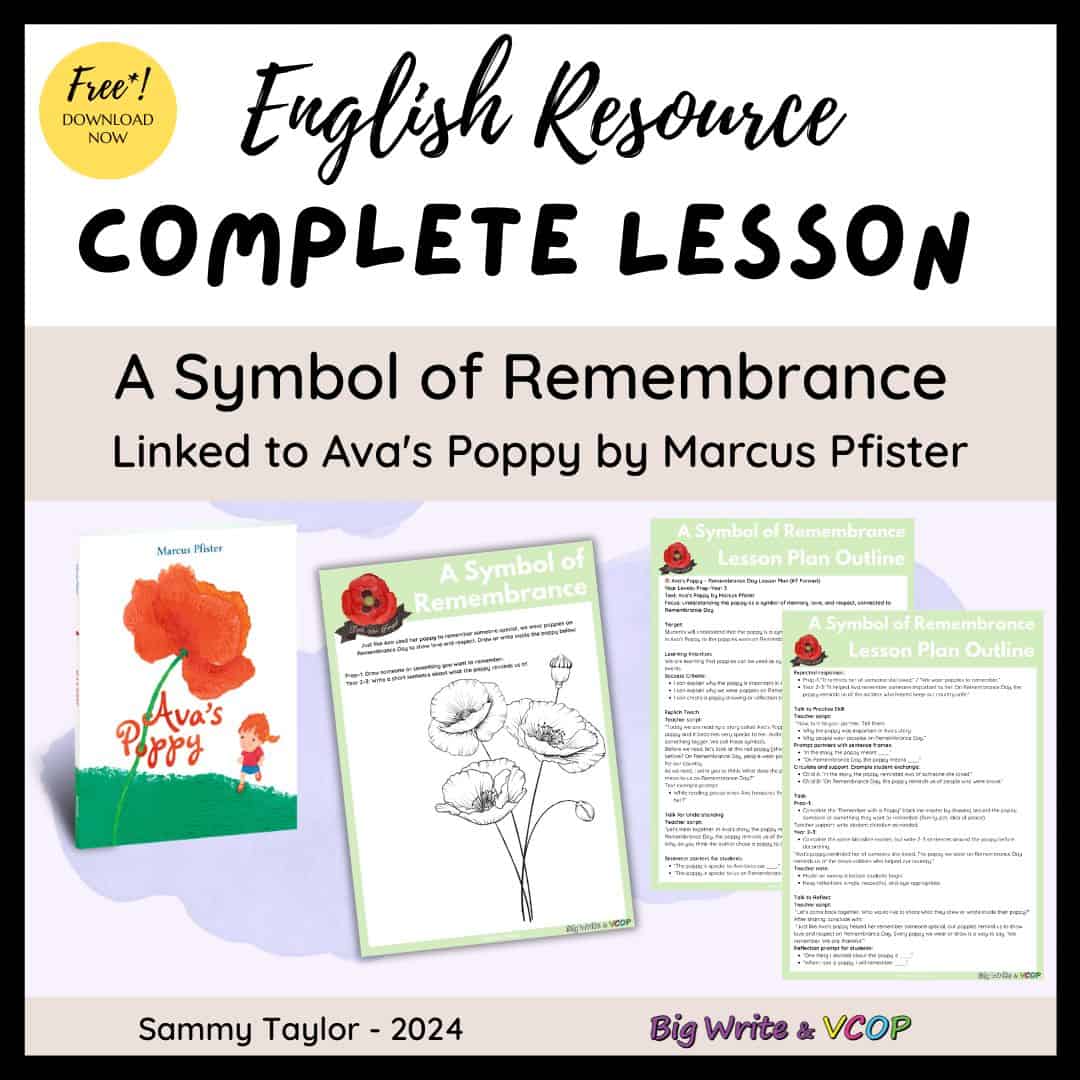Ava’s Poppy – Remembrance Day Lesson & Activity Sheet (Free Download)