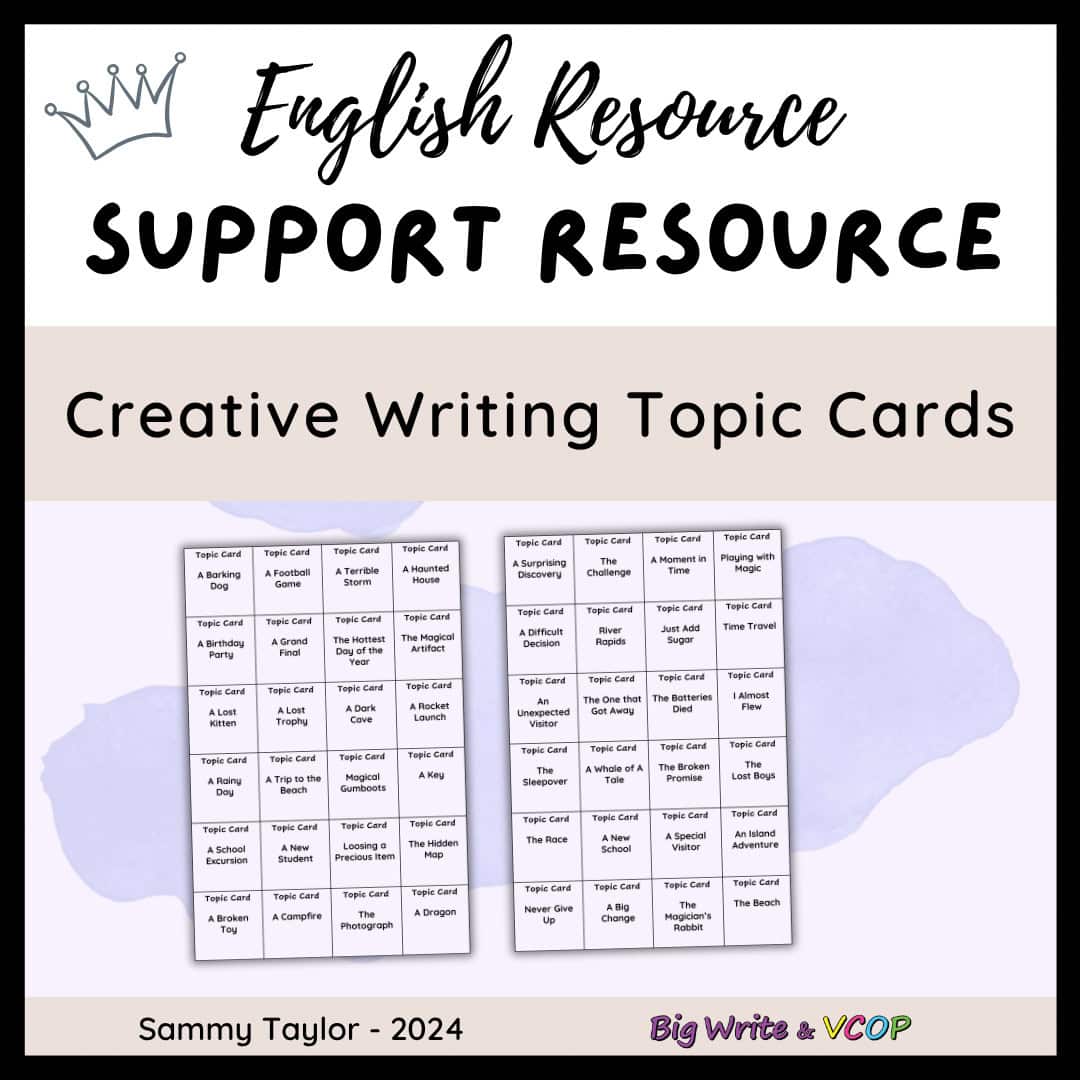 Creative Writing Topic Cards
