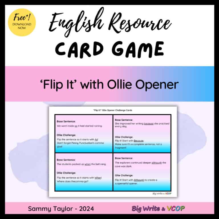 Flip It! Ollie Opener Challenge Cards