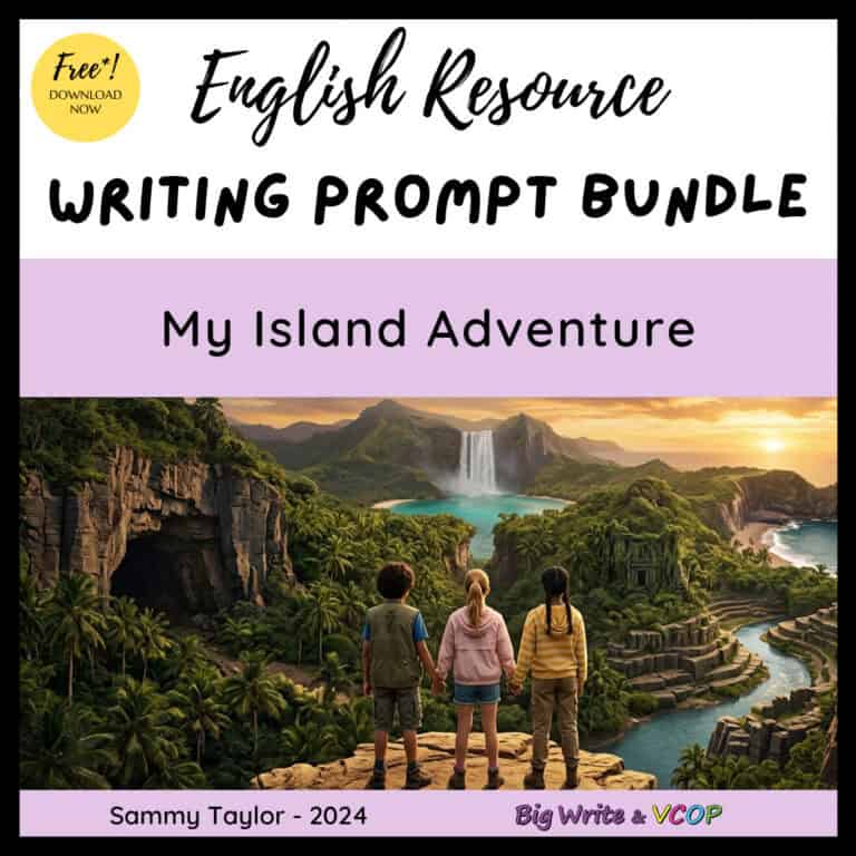 My Island Adventure Writing Stimulus Bundle